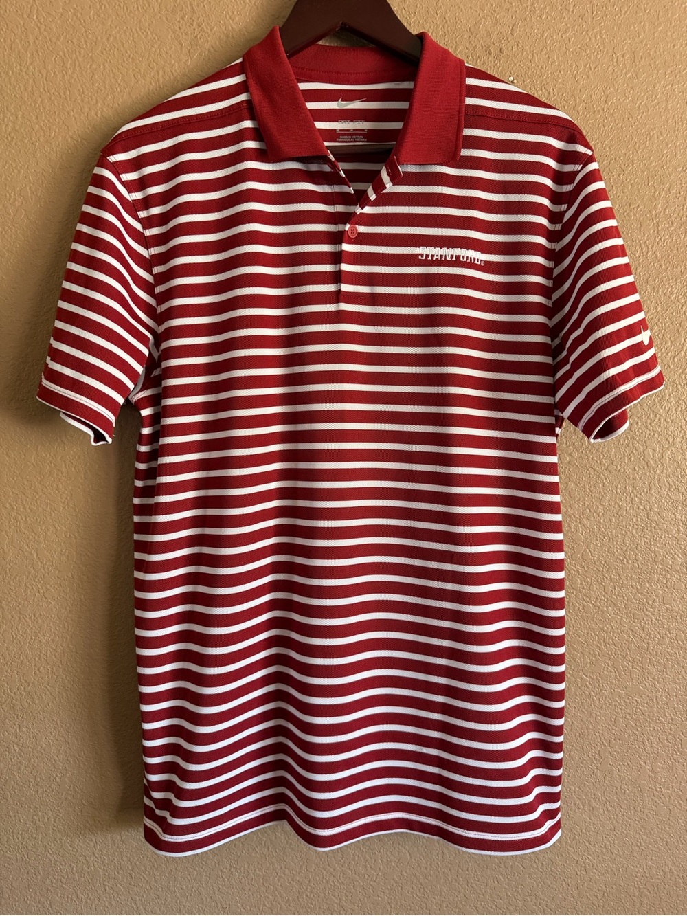 Nike Stanford College Branded Golf Polo Shirt Size Medium